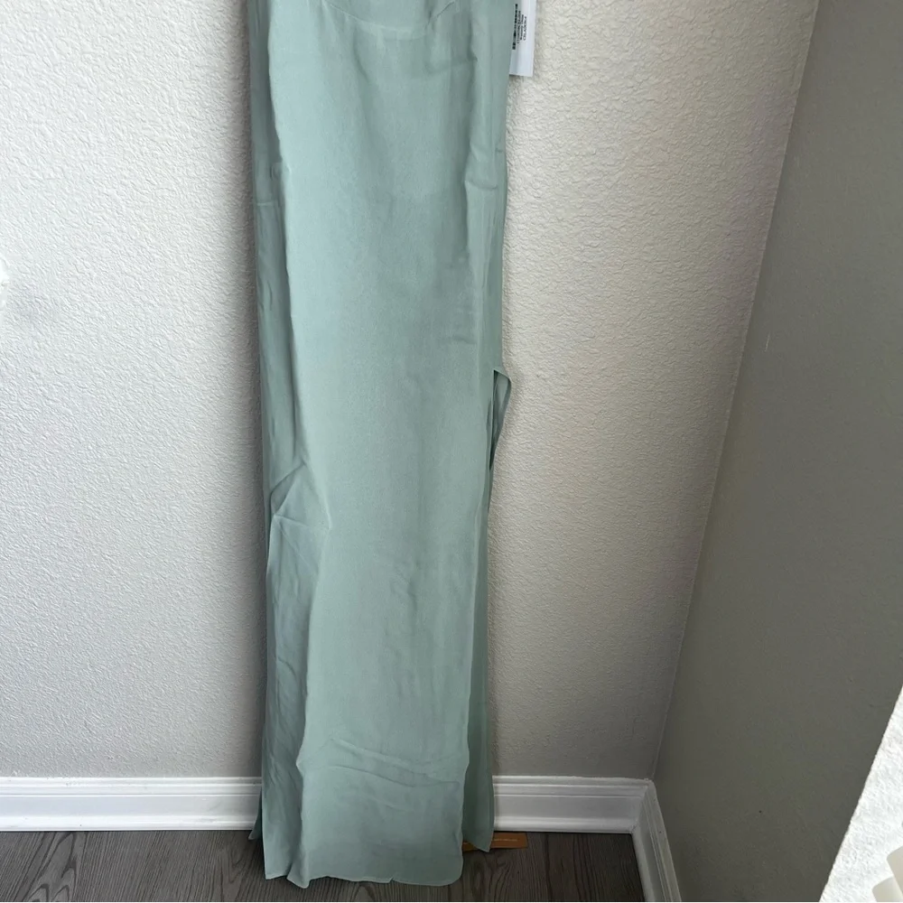 NWT Reformation Celadon Green Westerly Tie Strap Maxi Dress Size 6 - Picture 9 of 13
